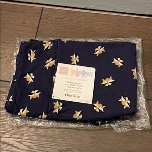Lularoe OS Blue Raccoon Leggings NWT